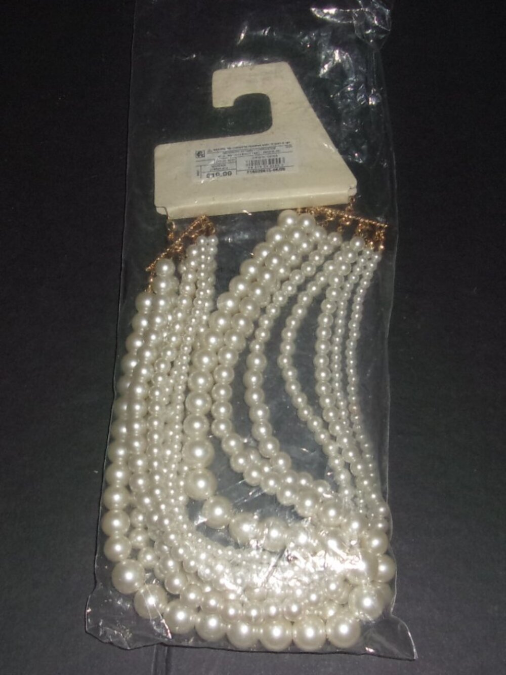 Costume Pearl Multi Strand Necklace